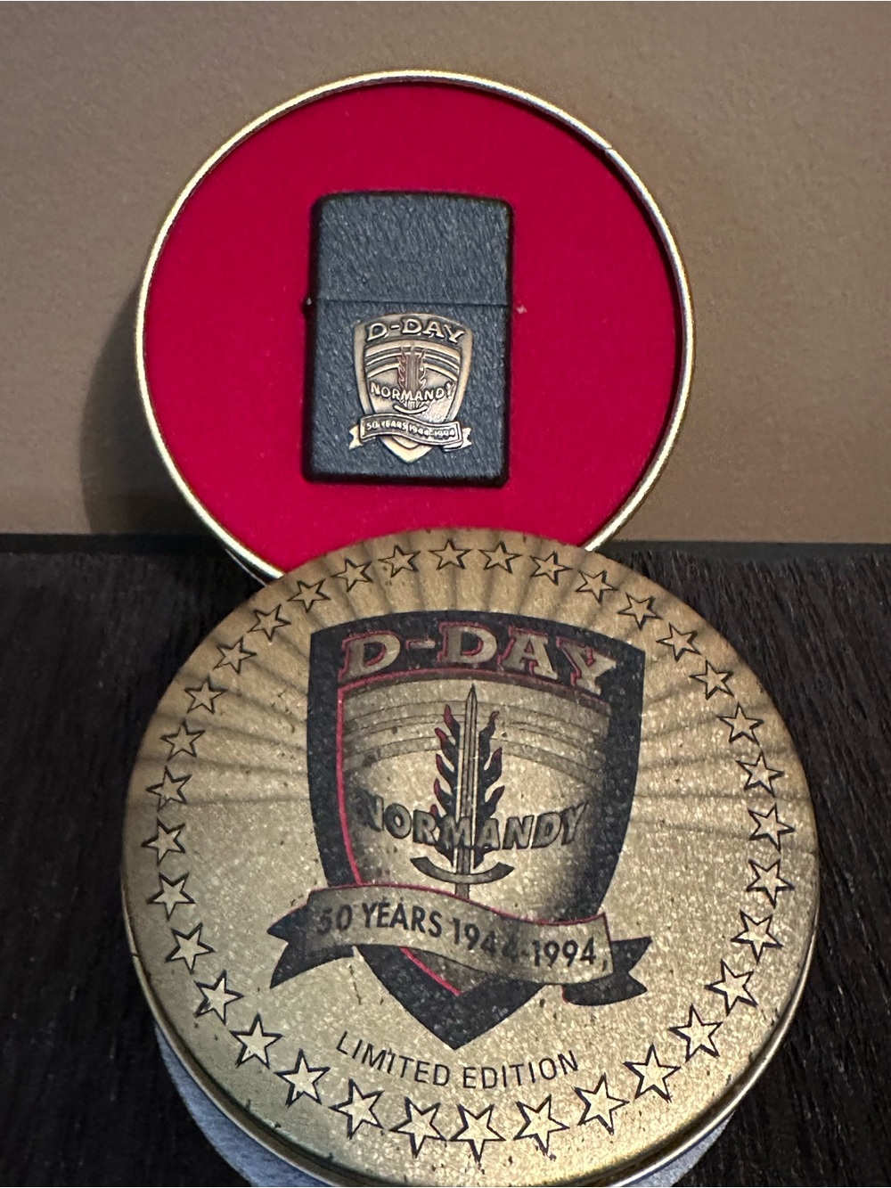 Zippo Limited Edition 50th Anniversary of D-Day Commemorative Lighter - Black